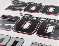 Mercury Racing 200XS Optimax DFI 2016-2017 Outboard Decal Kit